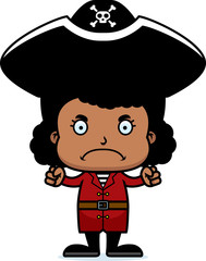 Cartoon Angry Pirate Girl
