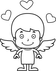 Cartoon Smiling Cupid Boy
