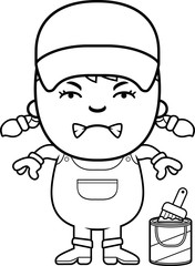 Angry Cartoon Painter