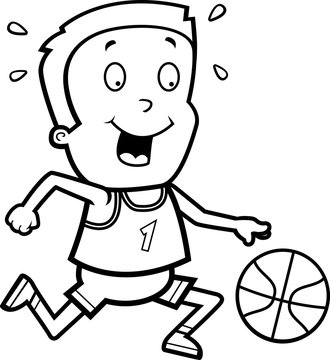 Child Playing Basketball