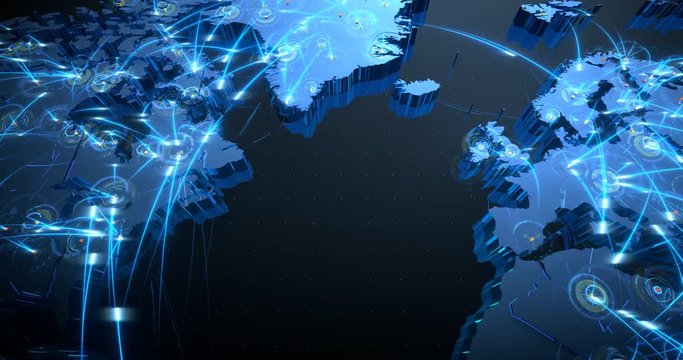 World connections concept looped seamless animation 4k UHD