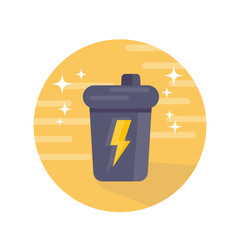 Sport shaker icon, flat style