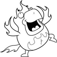 Cartoon Phoenix Dancing