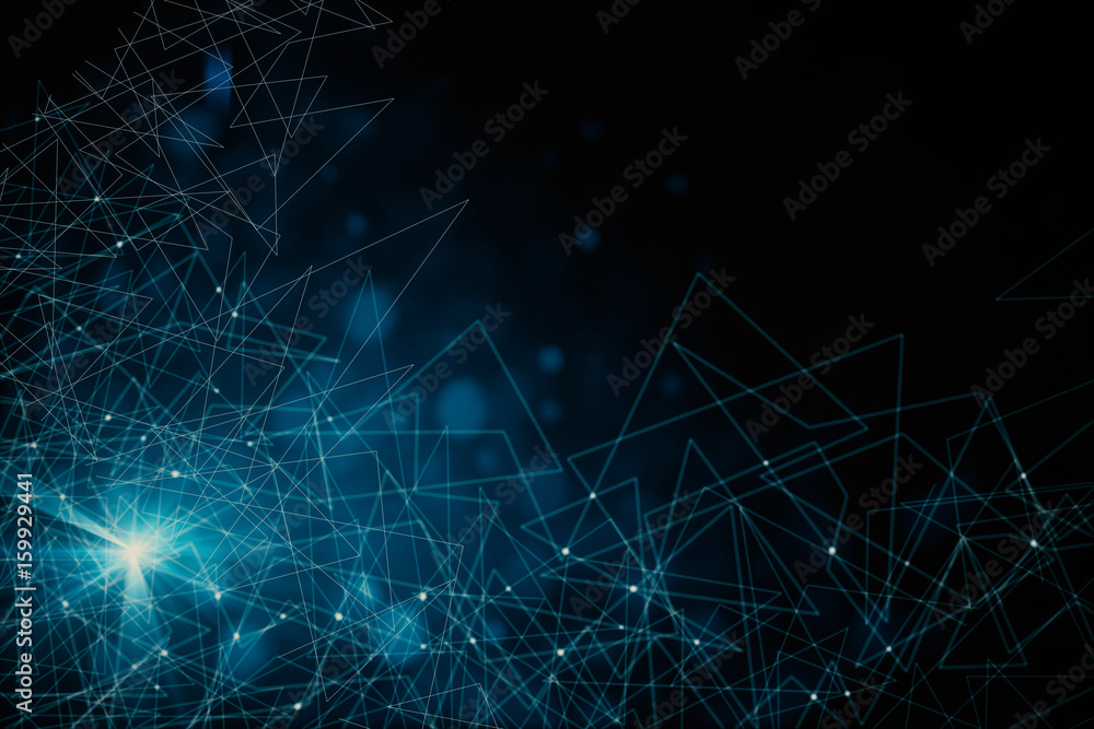 Canvas Prints illuminated polygonal backdrop