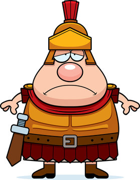 Sad Cartoon Roman Centurion