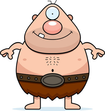 Happy Cartoon Cyclops