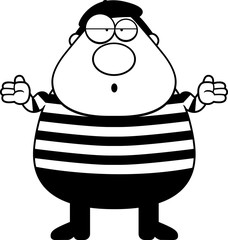 Cartoon Frenchman Shrug