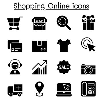 Shopping online & E-commerce icon set