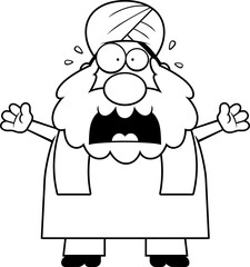 Scared Cartoon Sikh