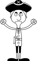 Cartoon Angry Pirate Man