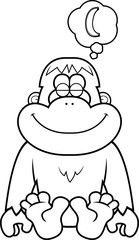 Cartoon Orangutan Dreaming