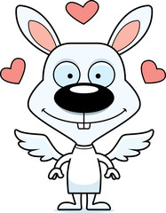 Cartoon Smiling Cupid Bunny