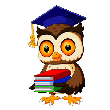 owl in the graduate's carrying book