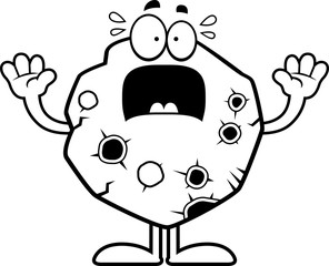 Scared Cartoon Asteroid