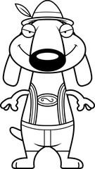 Sly Cartoon Dachshund Lederhosen