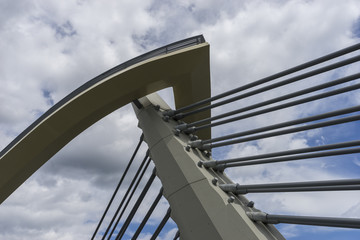 Miño river passing through Orense Roman city located in Galicia. Spain