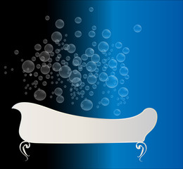 vector image with a classic bathtub...