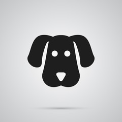 Isolated Dog Icon Symbol On Clean Background. Vector Hound Element In Trendy Style.