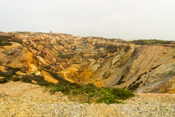 Parys Mountain with ruined windmill