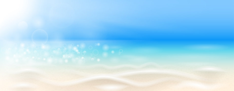 Background beach summer vector
