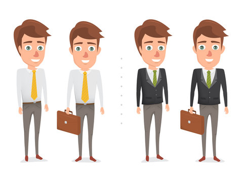 business man character in occupation. illustration vector people design.