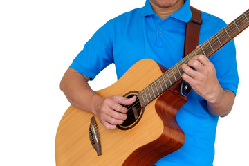 Man playing guitar.