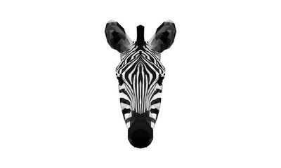 Polygon abstract art of a zebra © shashi