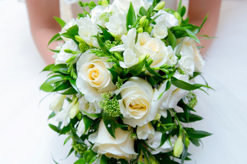 wedding bouquet in bride's hands