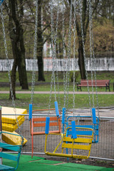 old carousel attraction in the park