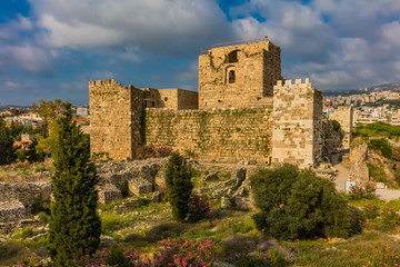 Fototapeta na wymiar The Crusader Castle Byblos Jbeil in Lebanon Middle east