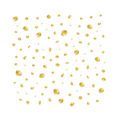 Vector set of realistic isolated oil droplets on the white background.