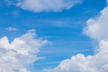 Bright sky with clouds formed.