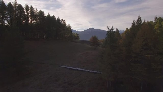 Magnifique lueurs du matin en montagne