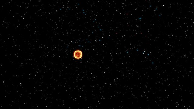 Space flight to big star