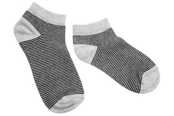 Pair of child's striped socks