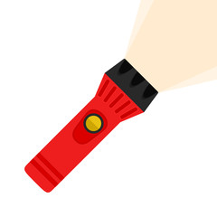 Flashlight icon in a flat design