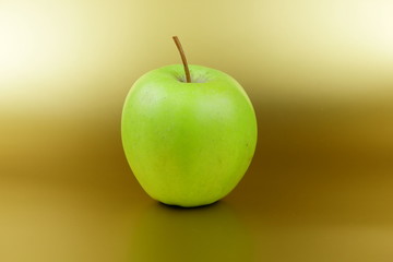 Apple pop art in gold