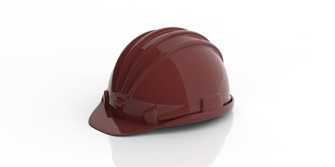 Construction helmet on white background. 3d illustration