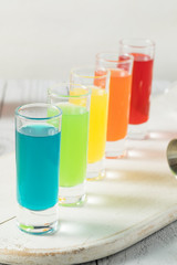 Colorful Alcoholic Rainbow Shots