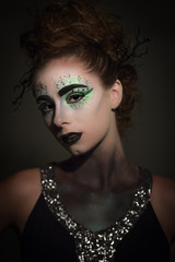 Avant Garde model with creative makeup 