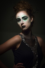 Avant Garde model with creative makeup 