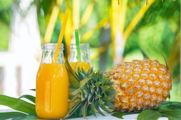 Pineapple tropic fruit summer refreshment smoothie