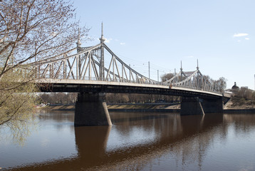 Russia. Tver. Starovolzhskii` bridge
