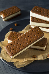 Sweet Chocolate and Vanilla Ice Cream Sandwich