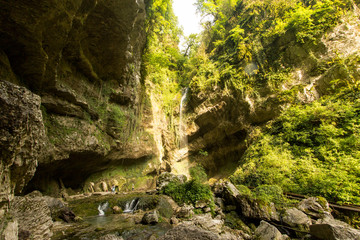 Waterfall Deep Yar near Adler in the Krasnodar Territory