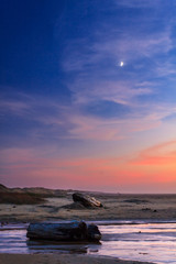 Florence Beach Twilight Moon