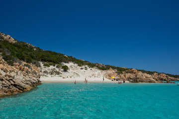 Fototapeta na wymiar Beach on Spargi island in Sardinia, Italy
