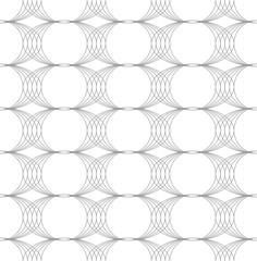 Vector seamless pattern. Modern stylish texture. Monochrome geometric pattern with ovals.