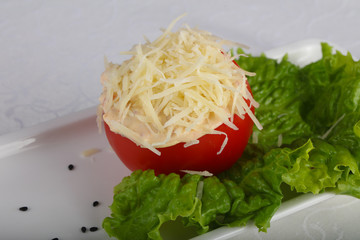 Stuffed tomato with cheese