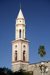 Fototapeta premium The Principal Church in Plaza de Armas in the town of El Fuerte, in northern Sinaloa, Mexico.